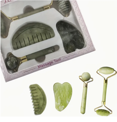 Jade Comb Natural Jade Roller Massager Face Roller Gua Sha Jade Stone  <br> <span class='text-color-warm'>سيتوفر قريباً</span>